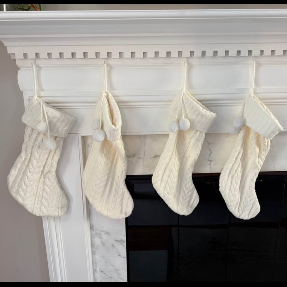 Target 4 cream cable knit stockings